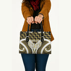 Aotearoa Atua Tangaroa Personalised Leather Bag God Of The Sea Maori Whale Tail Yellow