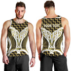 Aotearoa Atua Tangaroa Personalised Men Tank Top God Of The Sea Maori Whale Tail Yellow