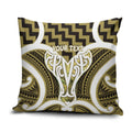 Aotearoa Atua Tangaroa Personalised Pillow Cover God Of The Sea Maori Whale Tail Yellow