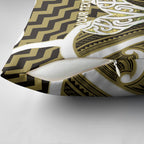 Aotearoa Atua Tangaroa Personalised Pillow Cover God Of The Sea Maori Whale Tail Yellow