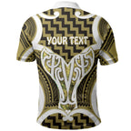 Aotearoa Atua Tangaroa Personalised Polo Shirt God Of The Sea Maori Whale Tail Yellow