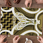 Aotearoa Atua Tangaroa Personalised Puzzle God Of The Sea Maori Whale Tail Yellow