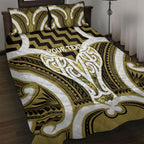 Aotearoa Atua Tangaroa Personalised Quilt Bed Set God Of The Sea Maori Whale Tail Yellow