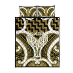 Aotearoa Atua Tangaroa Personalised Quilt Bed Set God Of The Sea Maori Whale Tail Yellow