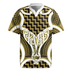 Aotearoa Atua Tangaroa Personalised Rugby Jersey God Of The Sea Maori Whale Tail Yellow