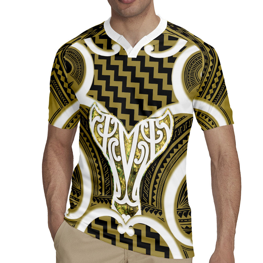 Aotearoa Atua Tangaroa Personalised Rugby Jersey God Of The Sea Maori Whale Tail Yellow