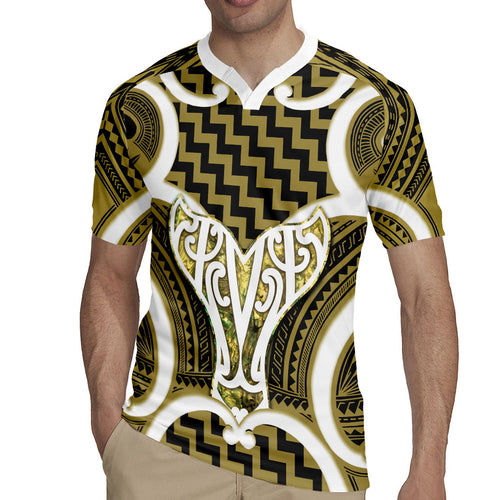 Aotearoa Atua Tangaroa Personalised Rugby Jersey God Of The Sea Maori Whale Tail Yellow