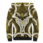 Aotearoa Atua Tangaroa Personalised Sherpa Hoodie God Of The Sea Maori Whale Tail Yellow