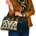 Aotearoa Atua Tangaroa Personalised Shoulder Handbag God Of The Sea Maori Whale Tail Yellow