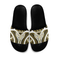 Aotearoa Atua Tangaroa Personalised Slide Sandals God Of The Sea Maori Whale Tail Yellow