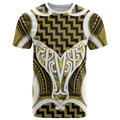 Aotearoa Atua Tangaroa Personalised T Shirt God Of The Sea Maori Whale Tail Yellow