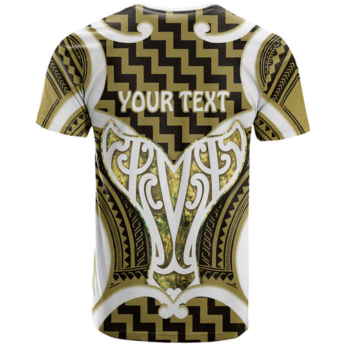 Aotearoa Atua Tangaroa Personalised T Shirt God Of The Sea Maori Whale Tail Yellow