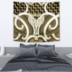 Aotearoa Atua Tangaroa Personalised Tapestry God Of The Sea Maori Whale Tail Yellow