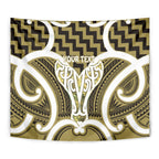 Aotearoa Atua Tangaroa Personalised Tapestry God Of The Sea Maori Whale Tail Yellow