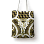 Aotearoa Atua Tangaroa Personalised Tote Bag God Of The Sea Maori Whale Tail Yellow