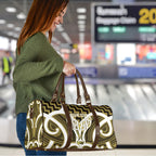Aotearoa Atua Tangaroa Personalised Travel Bag God Of The Sea Maori Whale Tail Yellow