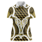 Aotearoa Atua Tangaroa Personalised Women Polo Shirt God Of The Sea Maori Whale Tail Yellow