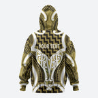Aotearoa Atua Tangaroa Personalised Zip Hoodie God Of The Sea Maori Whale Tail Yellow