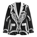 Aotearoa Atua Tangaroa Personalised Blazer God Of The Sea Maori Whale Tail Black