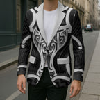 Aotearoa Atua Tangaroa Personalised Blazer God Of The Sea Maori Whale Tail Black