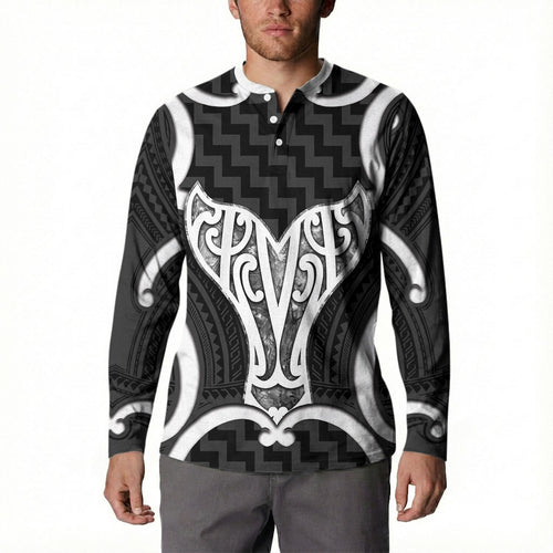 Aotearoa Atua Tangaroa Personalised Button Sweatshirt God Of The Sea Maori Whale Tail Black