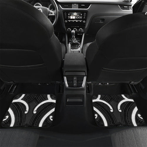 Aotearoa Atua Tangaroa Personalised Car Mats God Of The Sea Maori Whale Tail Black