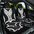 Aotearoa Atua Tangaroa Personalised Car Seat Cover God Of The Sea Maori Whale Tail Black