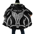 Aotearoa Atua Tangaroa Personalised Cloak God Of The Sea Maori Whale Tail Black