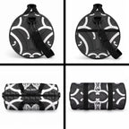 Aotearoa Atua Tangaroa Personalised Duffle Bag God Of The Sea Maori Whale Tail Black