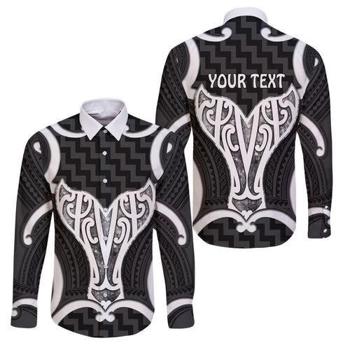 Aotearoa Atua Tangaroa Personalised Family Matching Short Sleeve Bodycon Dress and Hawaiian Shirt God Of The Sea Maori Whale Tail Black
