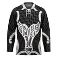 Aotearoa Atua Tangaroa Personalised Hockey Jersey God Of The Sea Maori Whale Tail Black