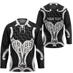 Aotearoa Atua Tangaroa Personalised Hockey Jersey God Of The Sea Maori Whale Tail Black