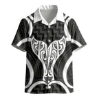 Aotearoa Atua Tangaroa Personalised Kid Hawaiian Shirt God Of The Sea Maori Whale Tail Black