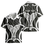 Aotearoa Atua Tangaroa Personalised Kid Hawaiian Shirt God Of The Sea Maori Whale Tail Black