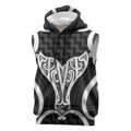 Aotearoa Atua Tangaroa Personalised Sleeveless Hoodie God Of The Sea Maori Whale Tail Black