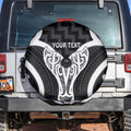 Aotearoa Atua Tangaroa Personalised Spare Tire Cover God Of The Sea Maori Whale Tail Black