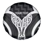 Aotearoa Atua Tangaroa Personalised Spare Tire Cover God Of The Sea Maori Whale Tail Black