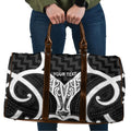 Aotearoa Atua Tangaroa Personalised Travel Bag God Of The Sea Maori Whale Tail Black