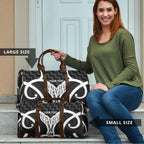 Aotearoa Atua Tangaroa Personalised Travel Bag God Of The Sea Maori Whale Tail Black