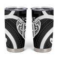 Aotearoa Atua Tangaroa Personalised Tumbler Cup God Of The Sea Maori Whale Tail Black