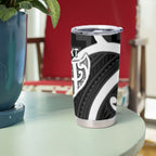 Aotearoa Atua Tangaroa Personalised Tumbler Cup God Of The Sea Maori Whale Tail Black