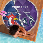 Custom NRL Storm And Roosters Rugby 2024 Beach Blanket Go Champions Dynamic Version