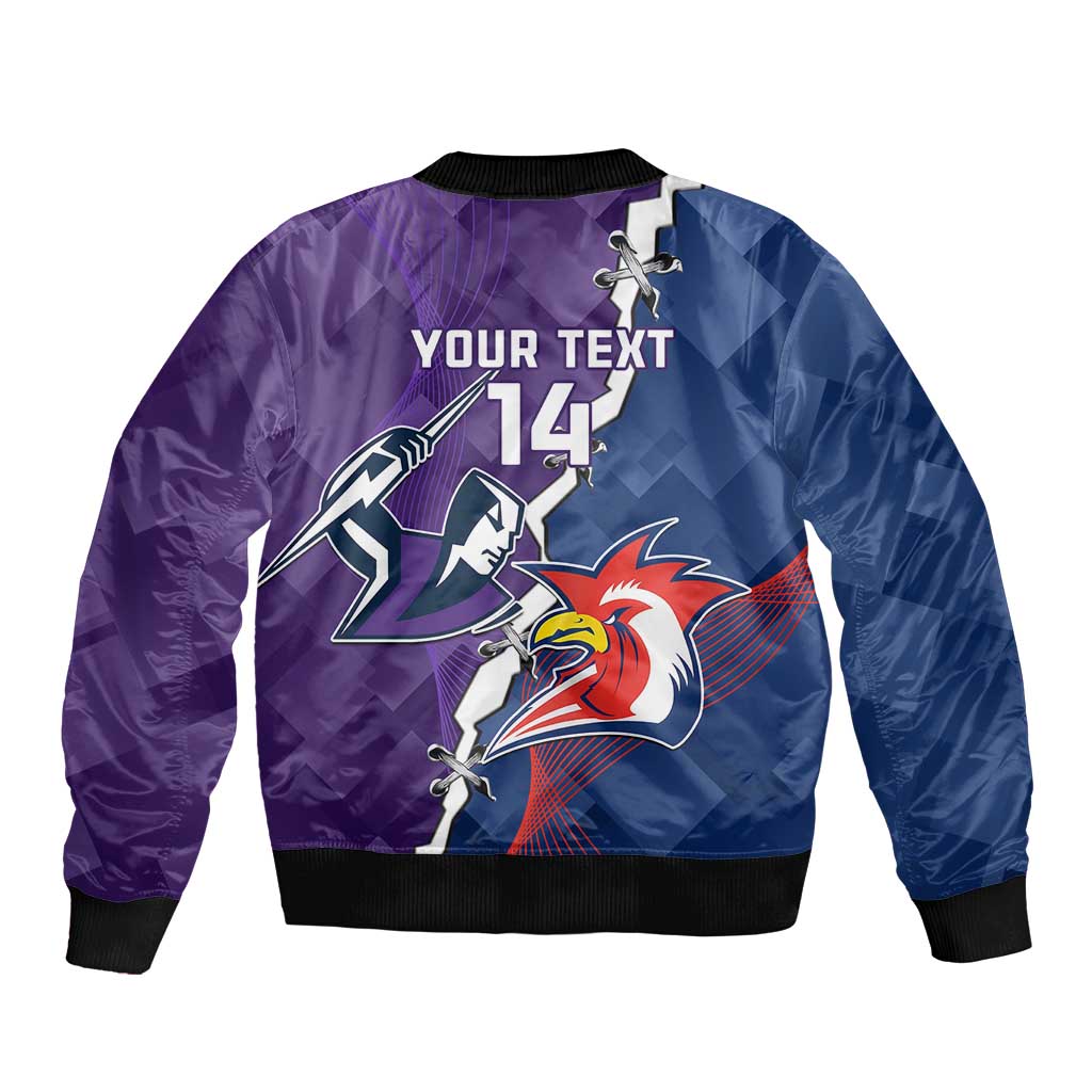 Custom NRL Storm And Roosters Rugby 2024 Bomber Jacket Go Champions Dynamic Version