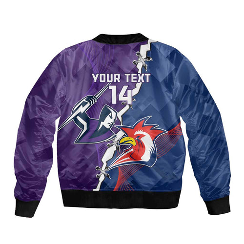 Custom NRL Storm And Roosters Rugby 2024 Bomber Jacket Go Champions Dynamic Version