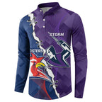 Custom NRL Storm And Roosters Rugby 2024 Button Sweatshirt Go Champions Dynamic Version