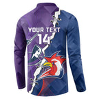Custom NRL Storm And Roosters Rugby 2024 Button Sweatshirt Go Champions Dynamic Version