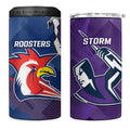 NRL Storm And Roosters Rugby 2024 4 in 1 Can Cooler Tumbler Go Champions Dynamic Version