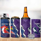 NRL Storm And Roosters Rugby 2024 4 in 1 Can Cooler Tumbler Go Champions Dynamic Version