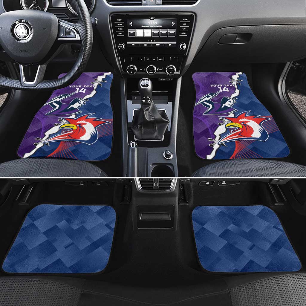 Custom NRL Storm And Roosters Rugby 2024 Car Mats Go Champions Dynamic Version