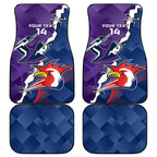 Custom NRL Storm And Roosters Rugby 2024 Car Mats Go Champions Dynamic Version
